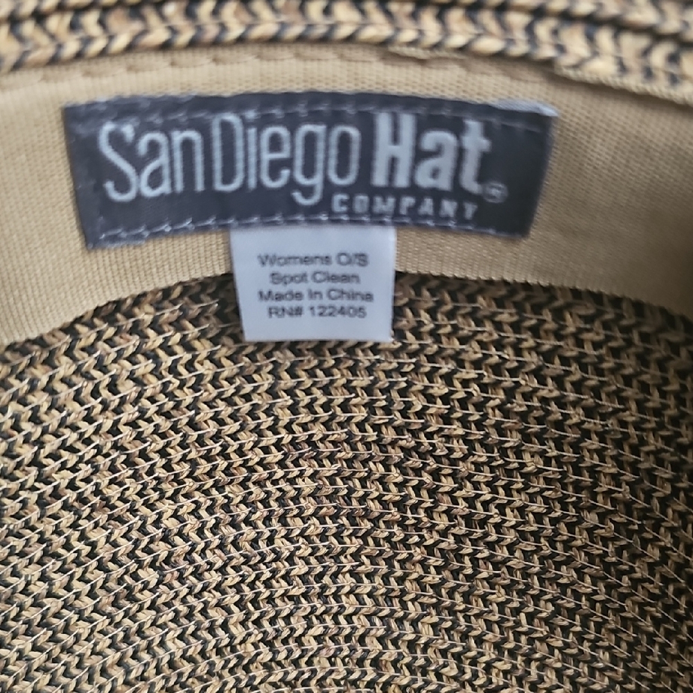 San Diego Hat Company Tan and Black Fedora - Picture 5 of 5
